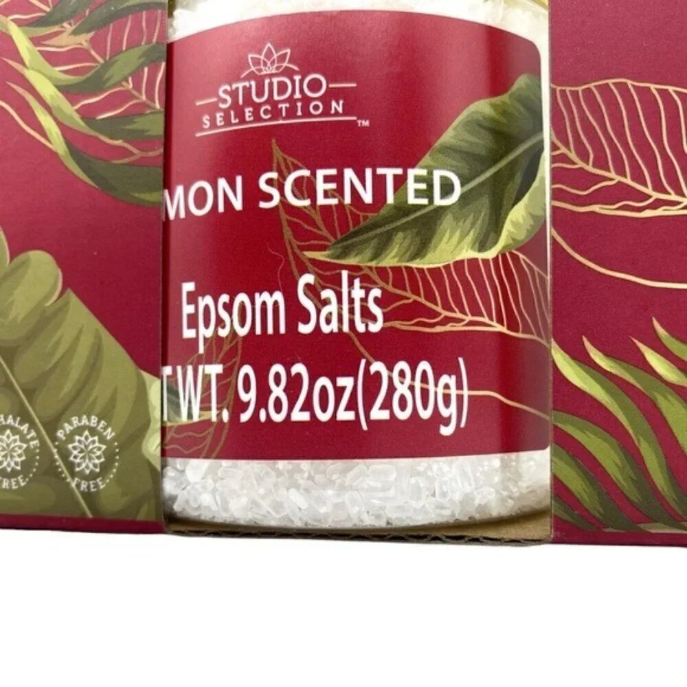 Studio Selection Lemon Bath Salt 2 Piece Gift Set